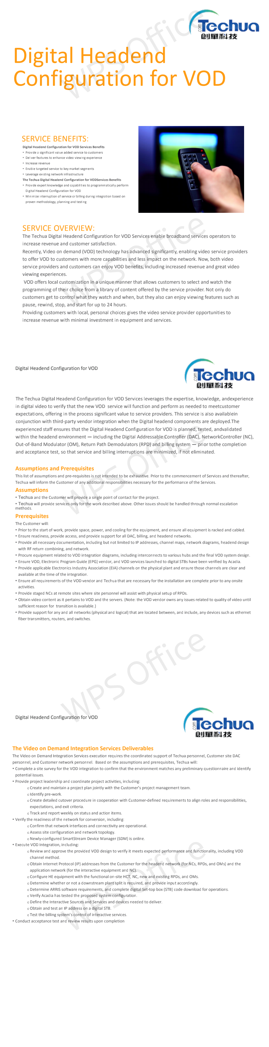 Digital Headend Configuration For Vod